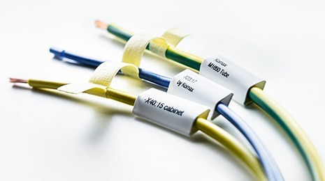 Wire sample labeled with tubes, produced on a Zeta 650 machine.